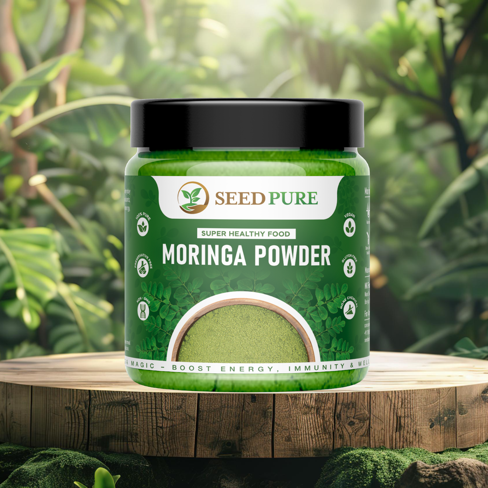 Seedpure Organic Moringa Powder 100g | From Pure Drumstick Leaves | Gives Natural Energy & Nutrients Superfood